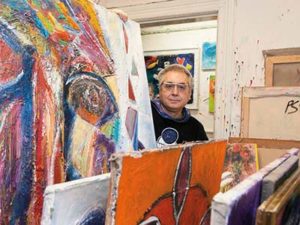 Peter Schlangenbader in seinem Atelier